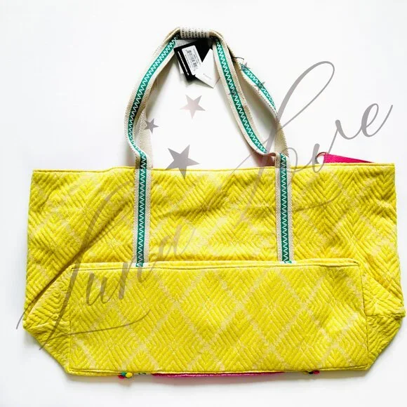 AMERICA & BEYOND Amalfi Beaded Lemon Tote NWT - Picture 6 of 9